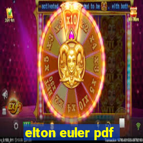 elton euler pdf